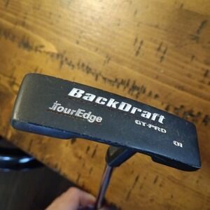Tour Edge BackDraft GT-PRO 01 Putter Right Hand 35" Black White Blade Golf Club